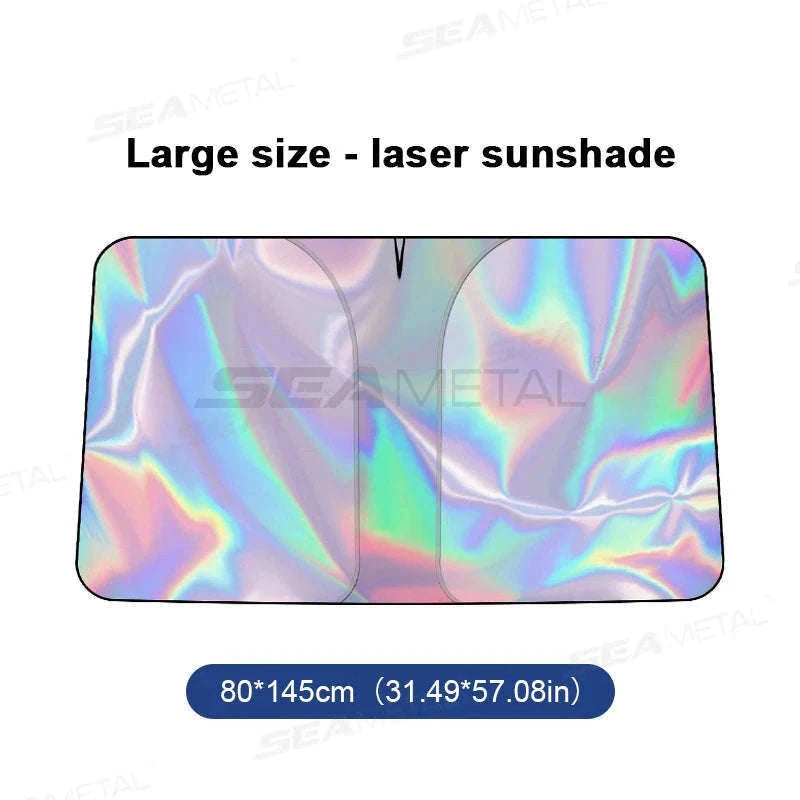 Car Windshield Sun Shade UV-Reflective Laser Layer-Size L