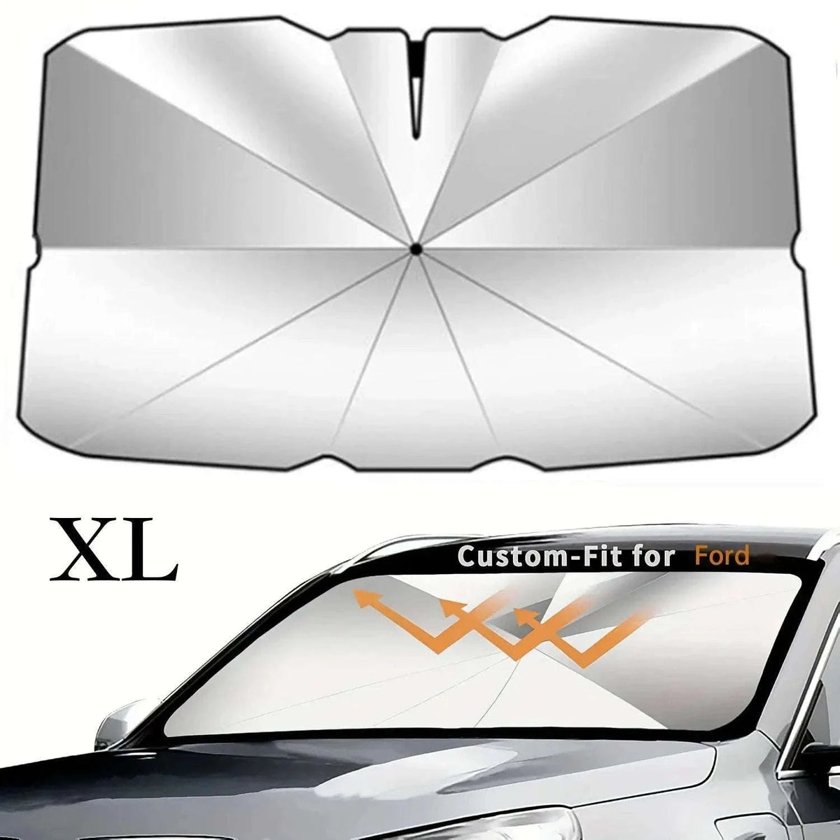Car Windshield Sunshade Umbrella for UV Protection and Heat Reduction-Pull Cord S