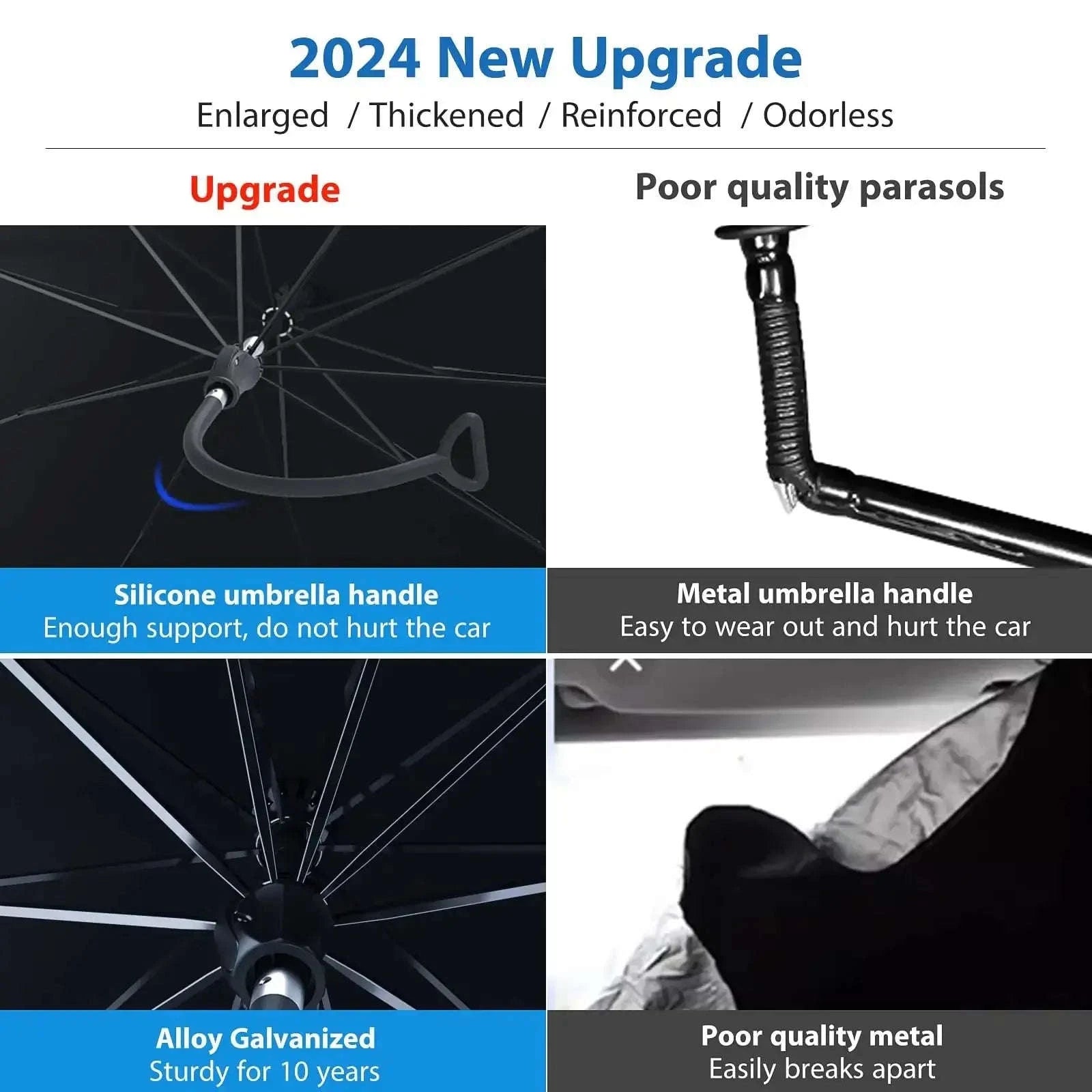 Car Windshield Sunshade Umbrella – UV Protection and Heat-Reducing Reflective Shield-Pull Cord S