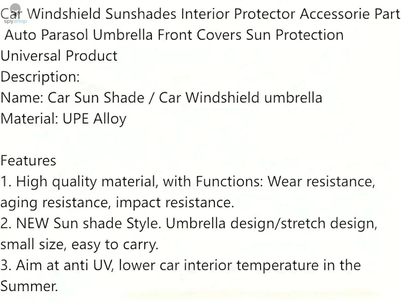 Car Windshield Sunshade Umbrella – UV Protection and Heat-Reducing Reflective Shield-Pull Cord S