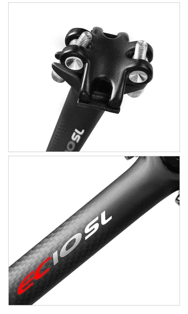 Carbon Fiber Bicycle Seatpost 27.2/30.8/31.6mm 350/400mm-27.2X350