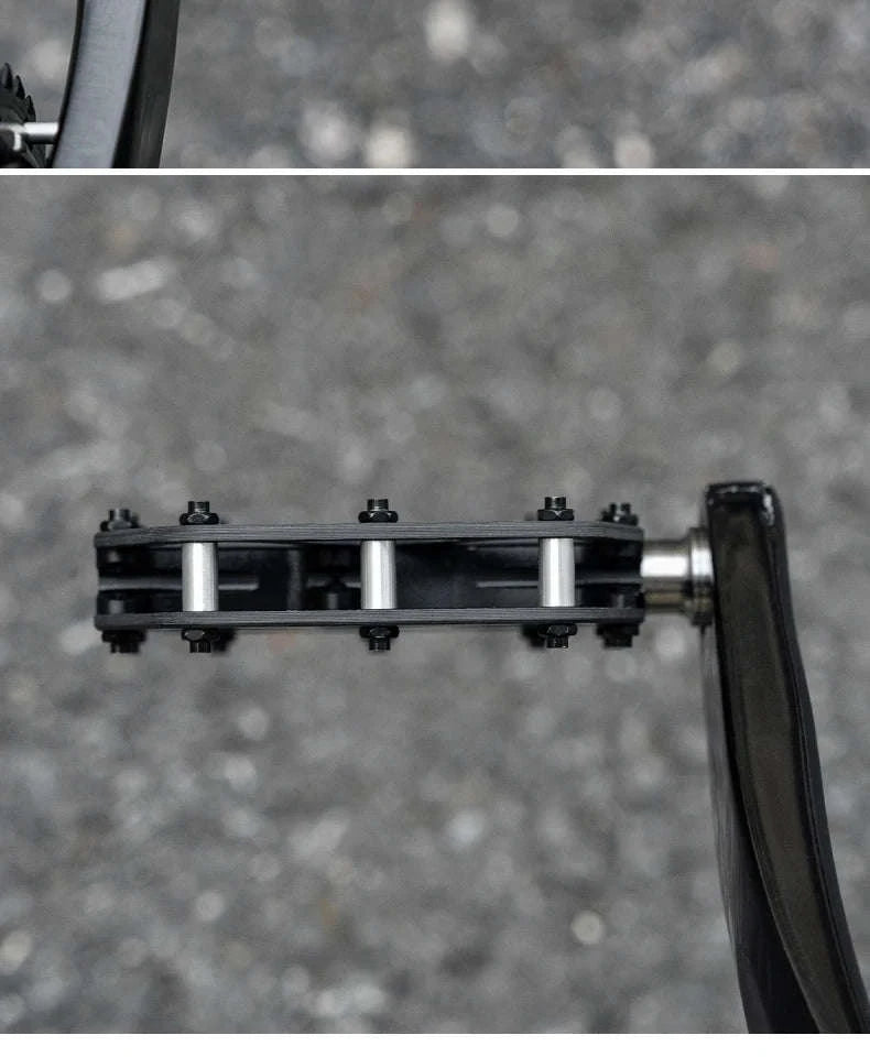 Carbon Fiber Bike Pedals with 3 Bearings Anti-Slip MTB & Road-C520-S