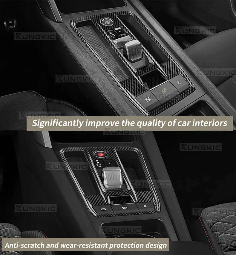Carbon Fiber Style ABS Gear Trim for Seat Leon and Cupra-Only for LHD / Germany