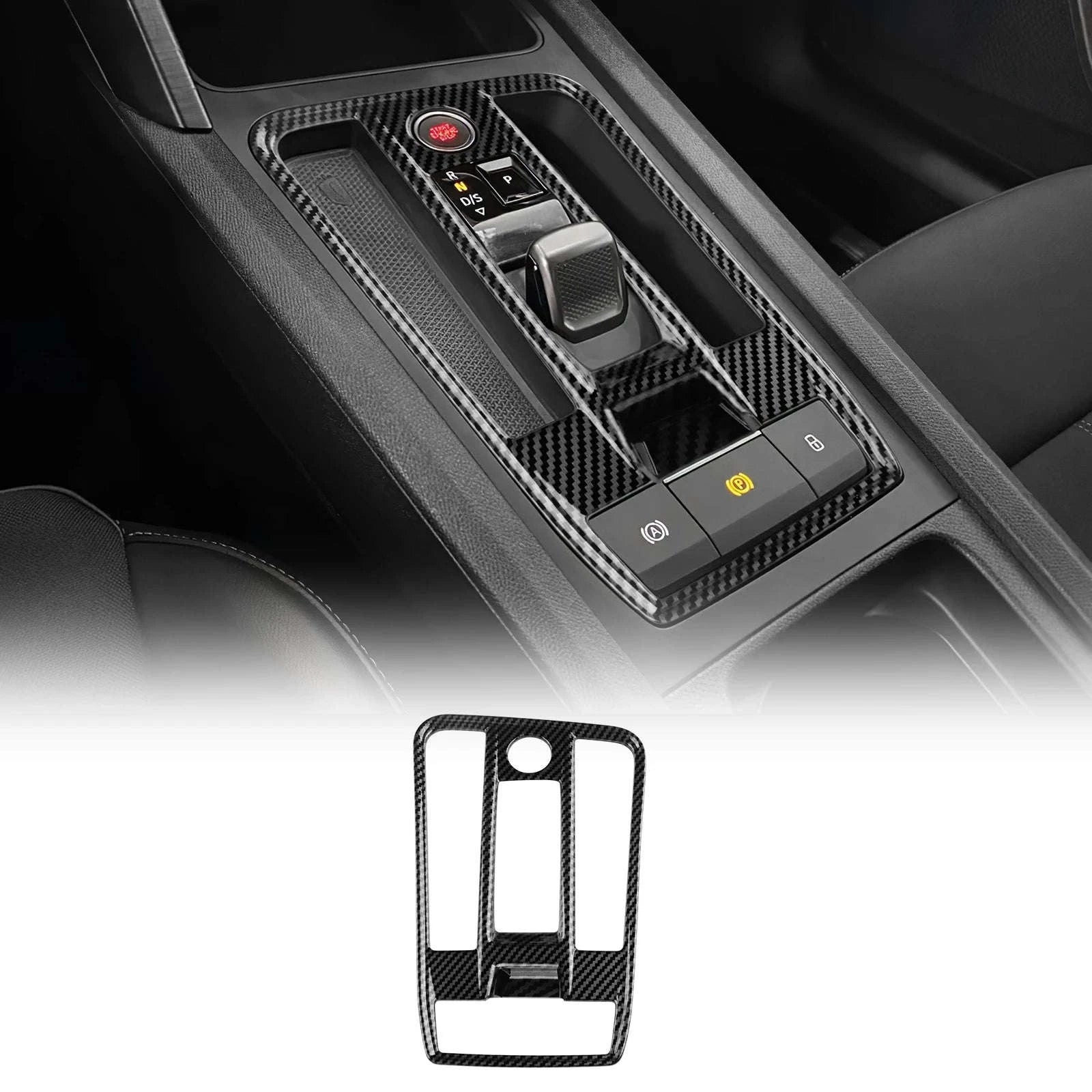 Carbon Fiber Style ABS Gear Trim for Seat Leon and Cupra-Only for LHD / Germany