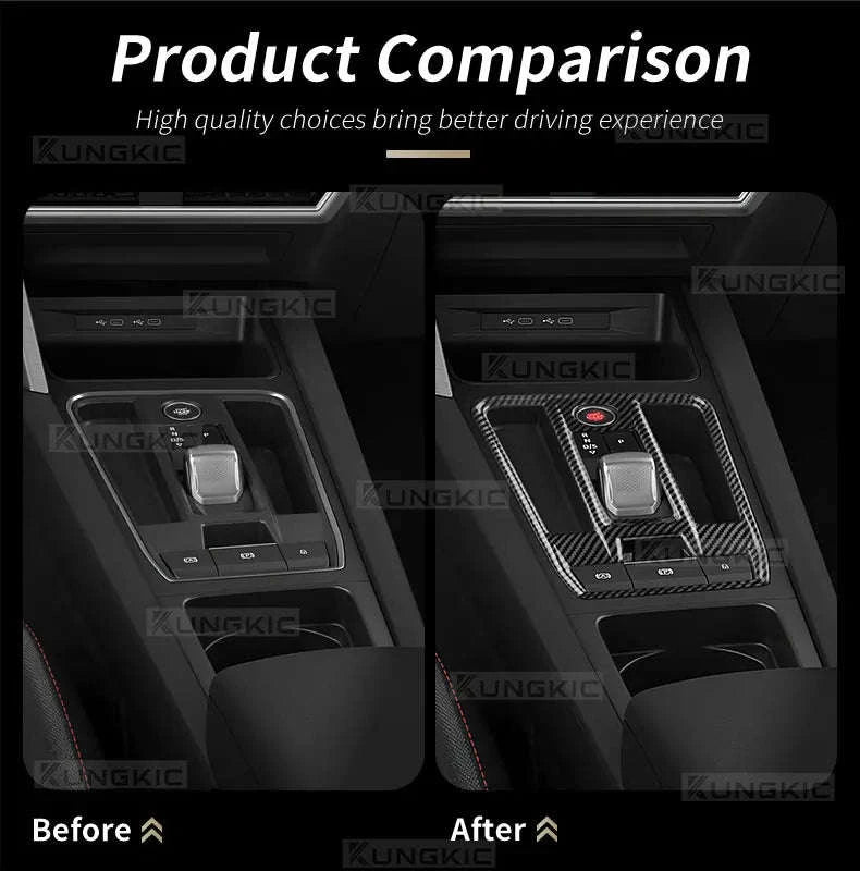 Carbon Fiber Style ABS Gear Trim for Seat Leon and Cupra-Only for LHD / Germany