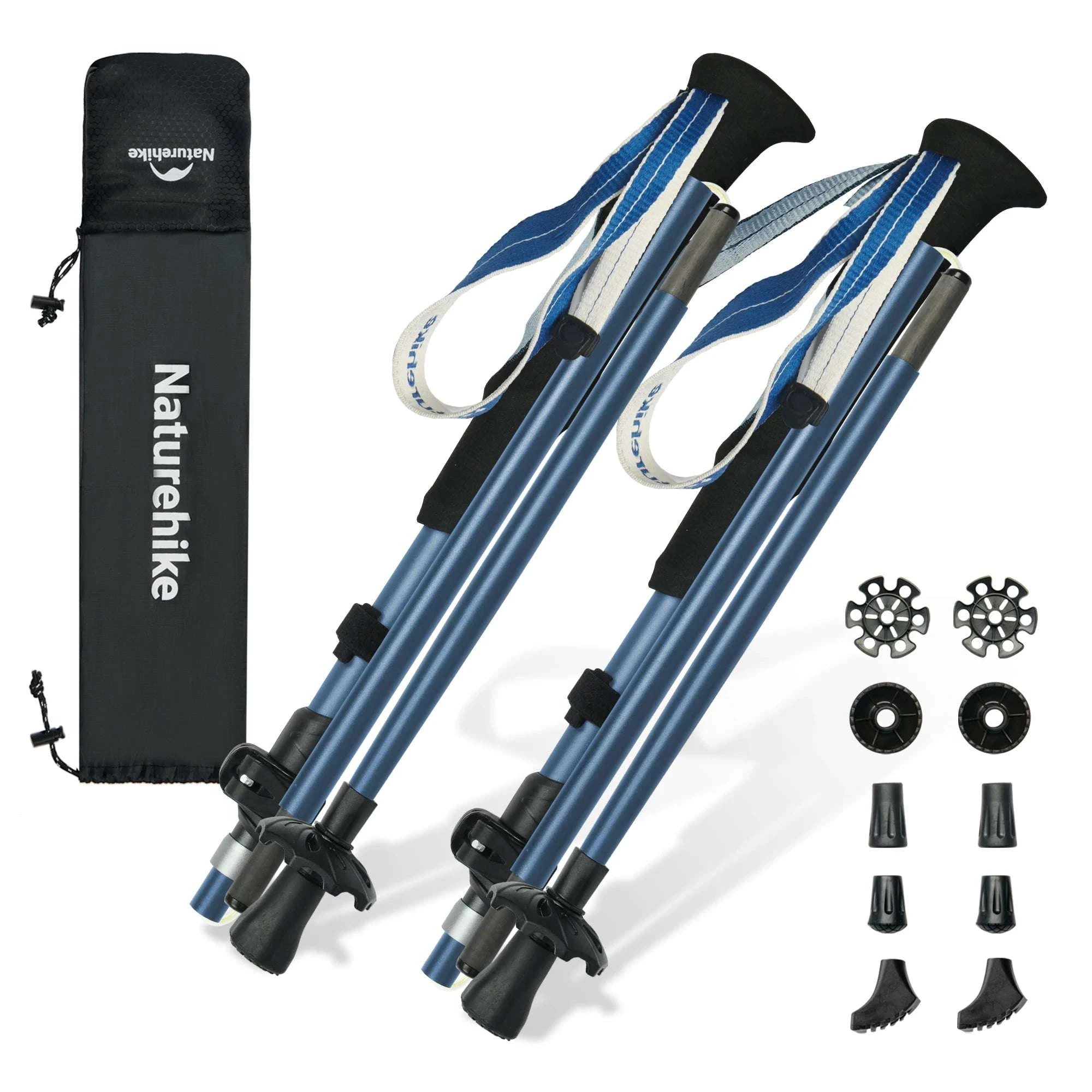 Carbon Fiber Trekking Poles Adjustable 103–135cm Ultralight Hiking Sticks-PRO Black S 2pcs / Russian Federation