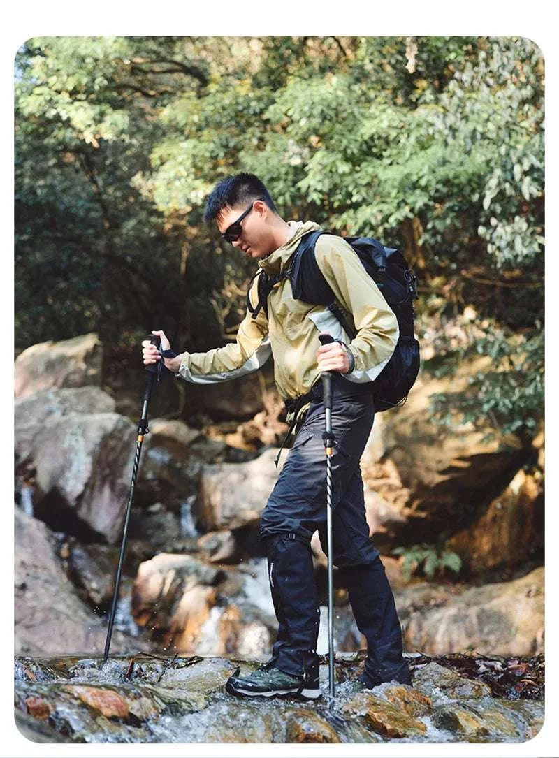 Carbon Fiber Trekking Poles Adjustable 103–135cm Ultralight Hiking Sticks-PRO Black S 2pcs / Russian Federation