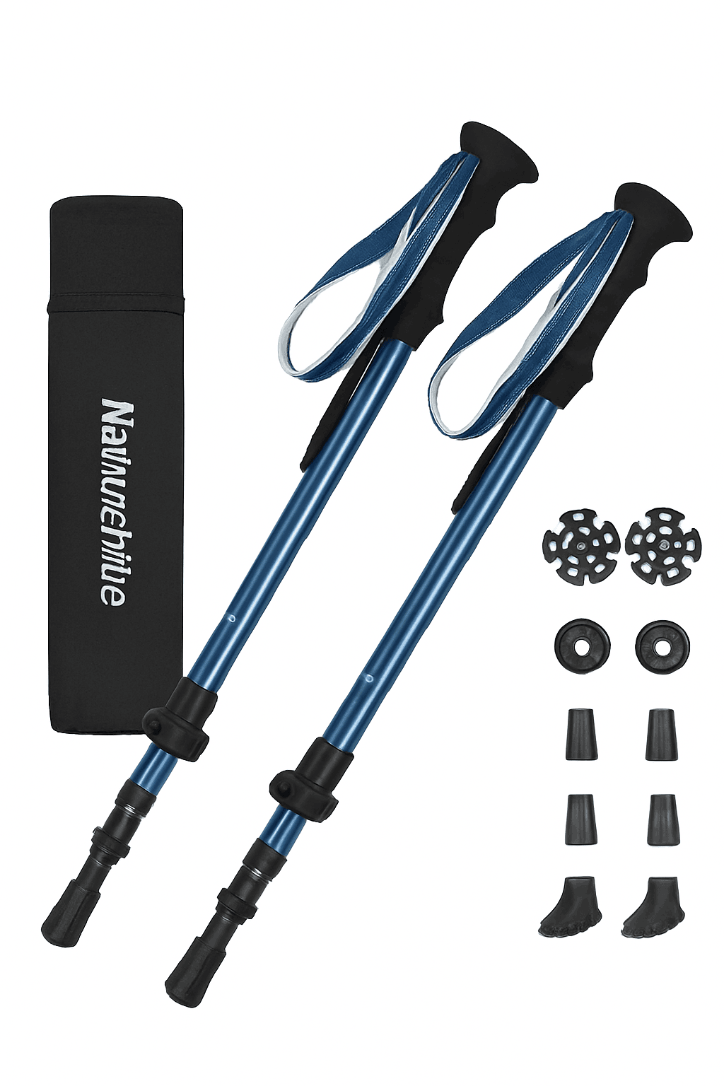 Carbon Fiber Trekking Poles Adjustable 103–135cm Ultralight Hiking Sticks-PRO Black S 2pcs / Russian Federation