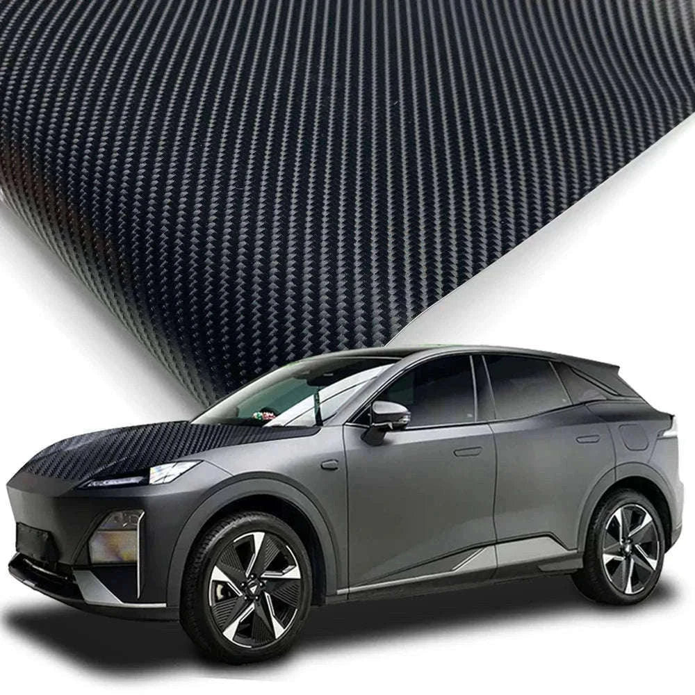 Carbon Fiber Vinyl Wrap Film 1.45m x 2m Glossy Black-2D / 145cmx200cm