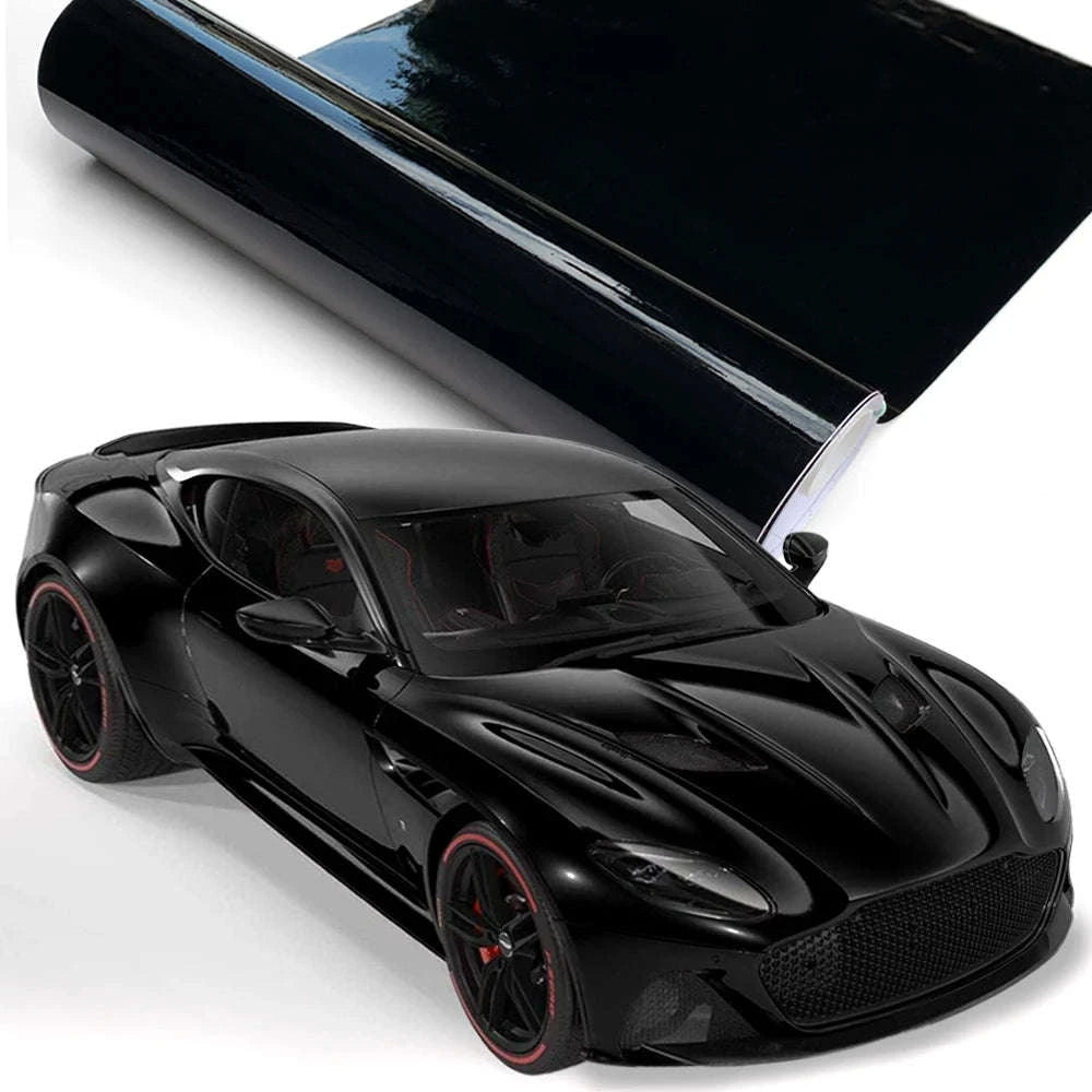 Carbon Fiber Vinyl Wrap Film 1.45m x 2m Glossy Black-2D / 145cmx200cm