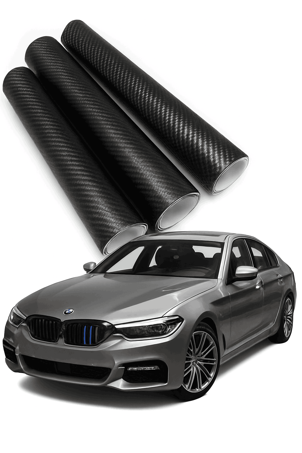 Carbon Fiber Vinyl Wrap Film 1.45m x 2m Glossy Black-2D / 145cmx200cm