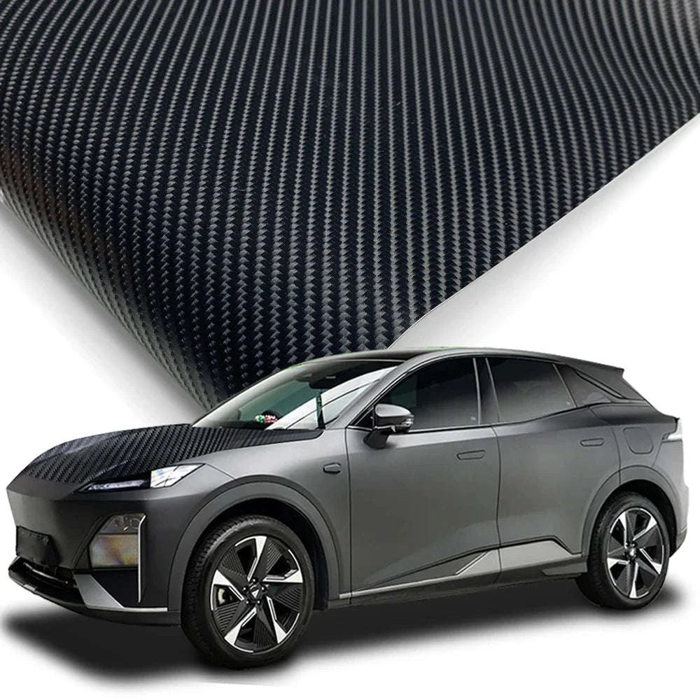 Carbon Fiber Vinyl Wrap Film 1.45m x 2m Glossy Black-2D / 145cmx200cm