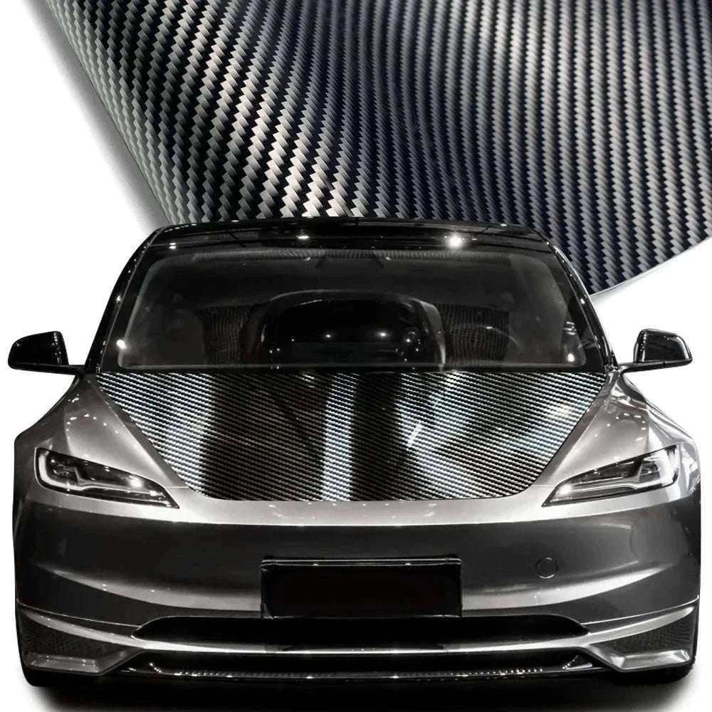 Carbon Fiber Vinyl Wrap Film 1.45m x 2m Glossy Black-2D / 145cmx200cm