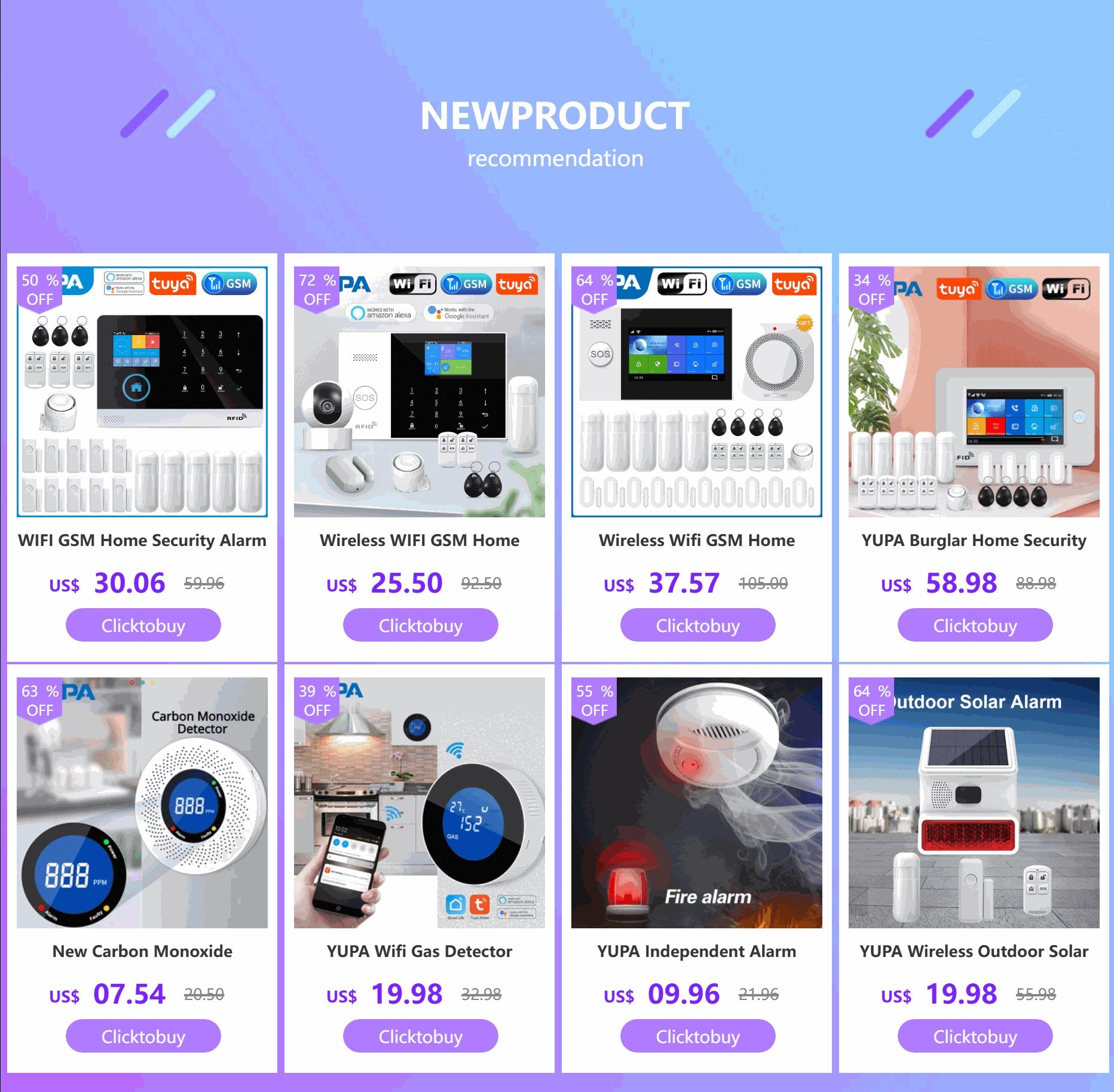 Carbon Monoxide Detector with Digital Display and Battery Power-10-PCS / China Mainland