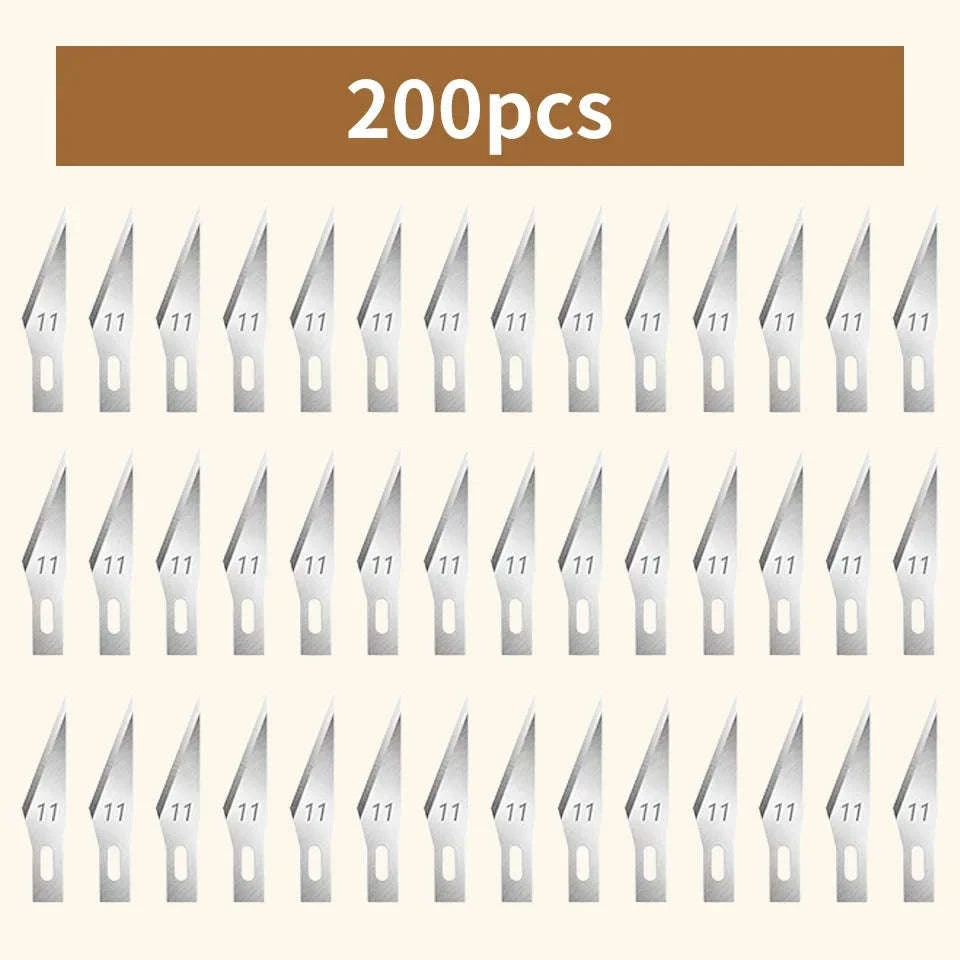 Carbon Steel Carving Blade Set for Wood, Leather, and DIY Craft-M264 200pcs