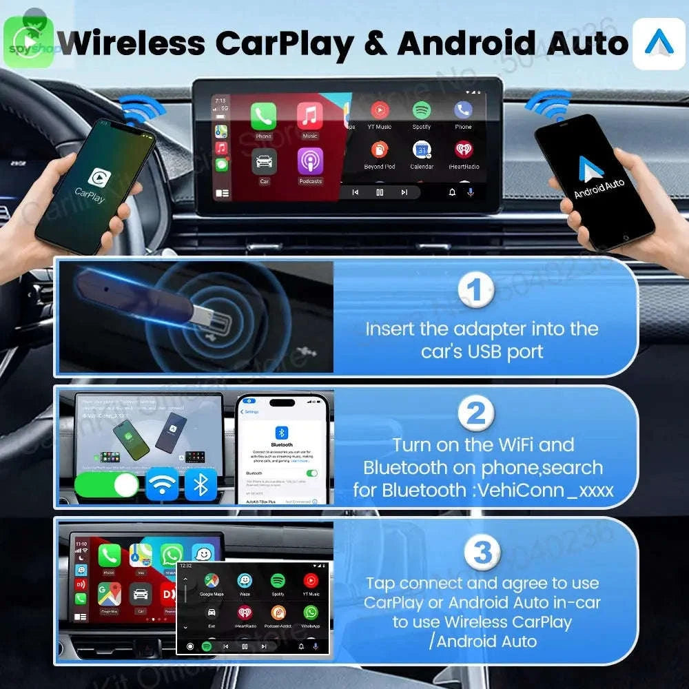 CarlinKit 5.0 Mini Ultra Wireless CarPlay Adapter-Mini Ultra / Brands Genuine