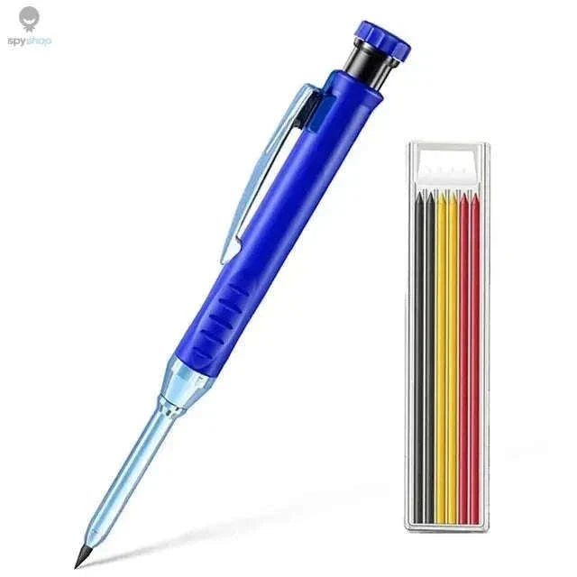 Carpenter Mechanical Pencil Set with Sharpener for Clean Marking-Blue set- A