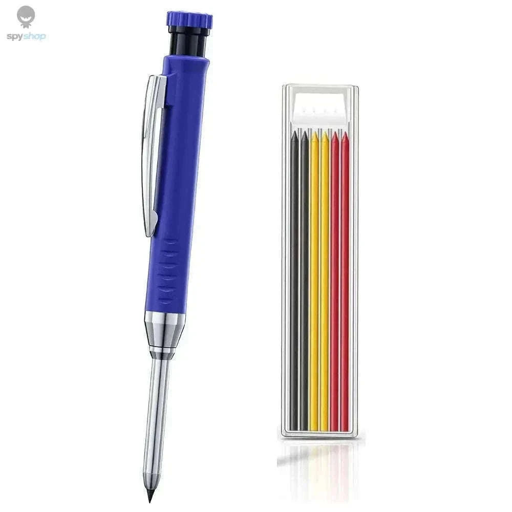 Carpenter Mechanical Pencil with Sharpener and Color Refills-set D-Black 4pcs