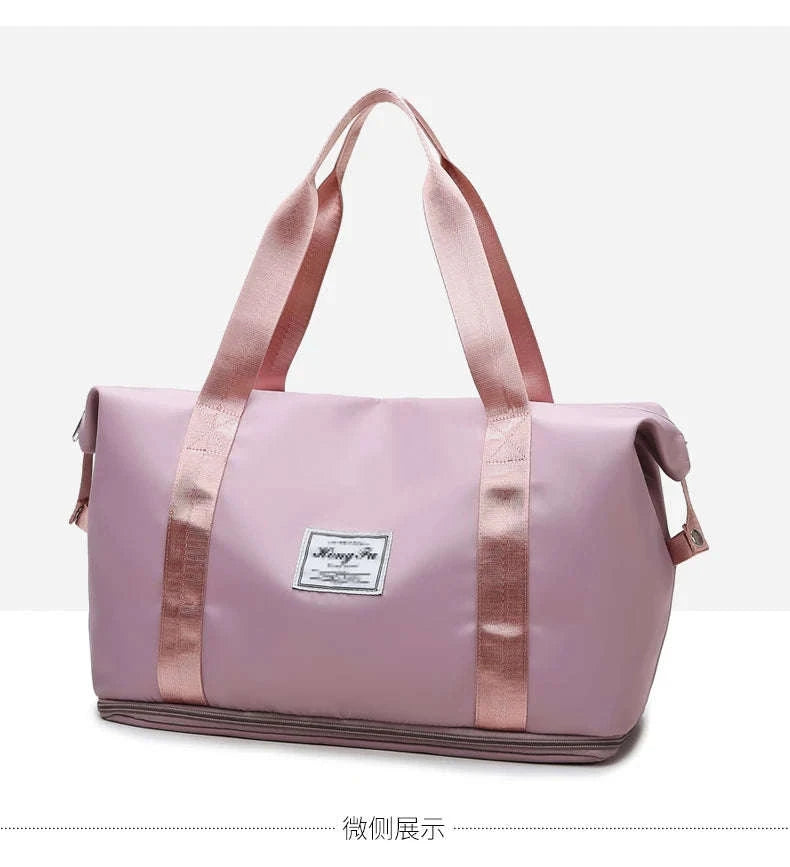 Carry On Travel Duffle Bag – Waterproof Gym Tote-Blue