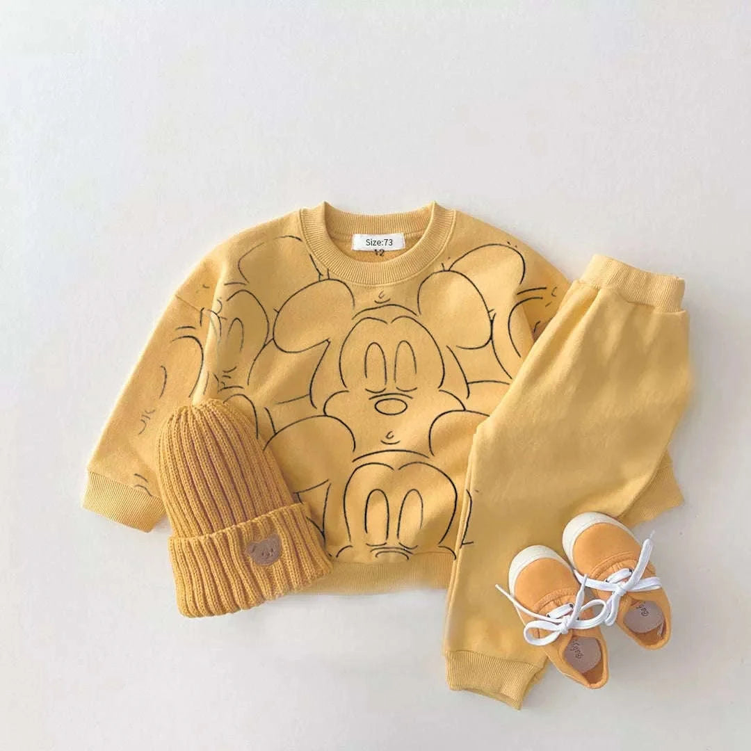 Cartoon Baby Summer Tracksuit Set-green / 9M