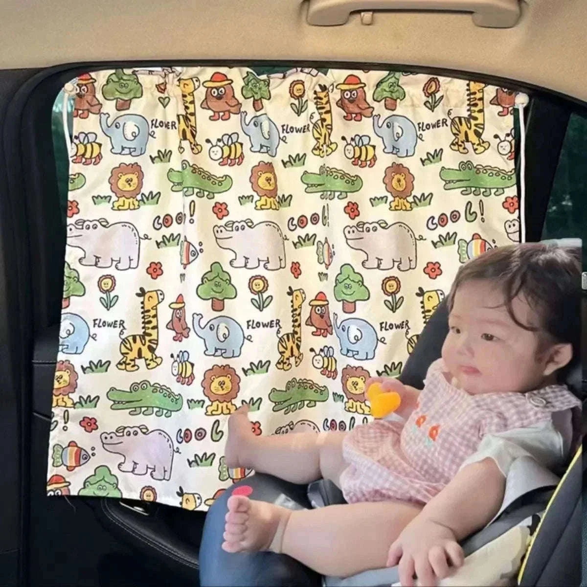 Cartoon Car Window Sunshade Cover for Cooler, Calmer Rides-05