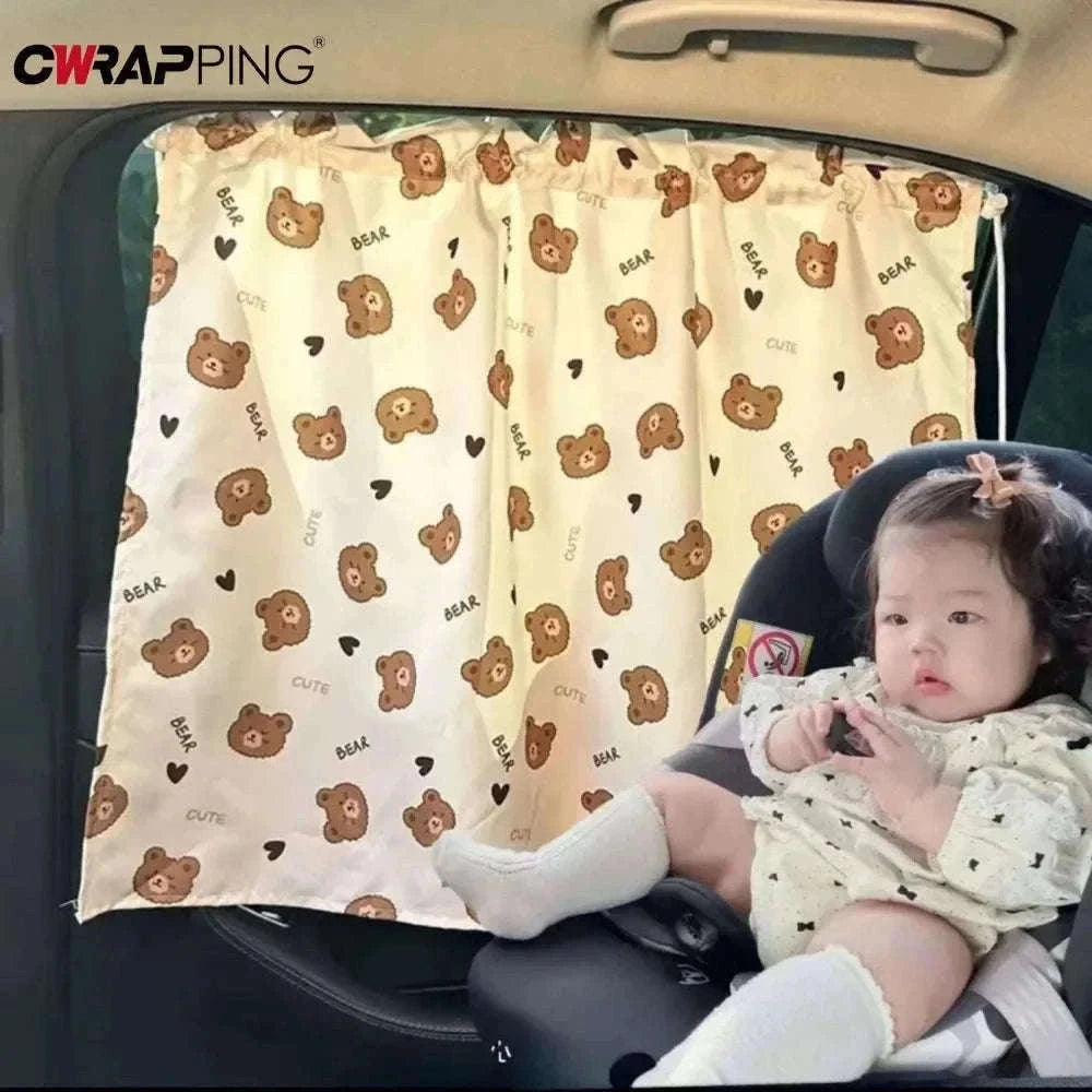 Cartoon Car Window Sunshade Cover for Cooler, Calmer Rides-05
