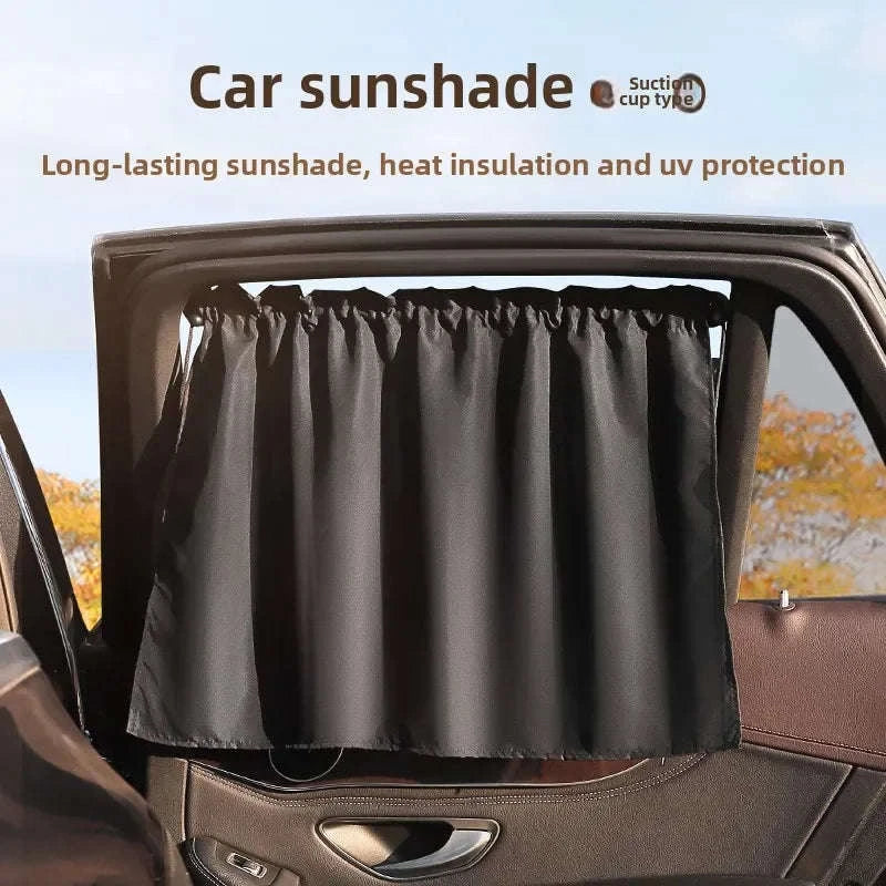 Cartoon Car Window Sunshade with Suction Cups for Kids-Black-Curtain-1PC / CHINA