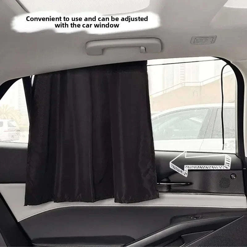 Cartoon Car Window Sunshade with Suction Cups for Kids-Black-Curtain-1PC / CHINA