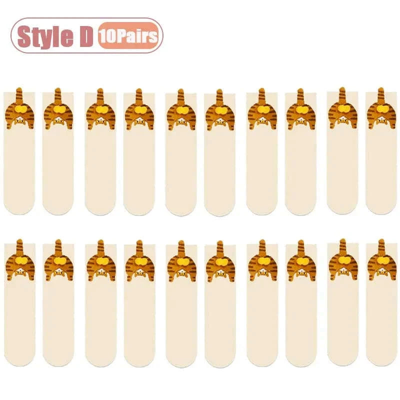 Cartoon Cat Socks Cozy Mid-Calf Cotton Gift for Cat Lovers-Style A-5PCS / One size