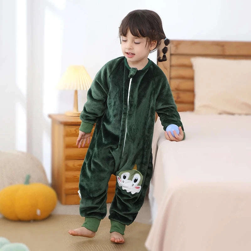 Cartoon Flannel Sleepsack Pajamas for Kids-A Cow / 6-7T