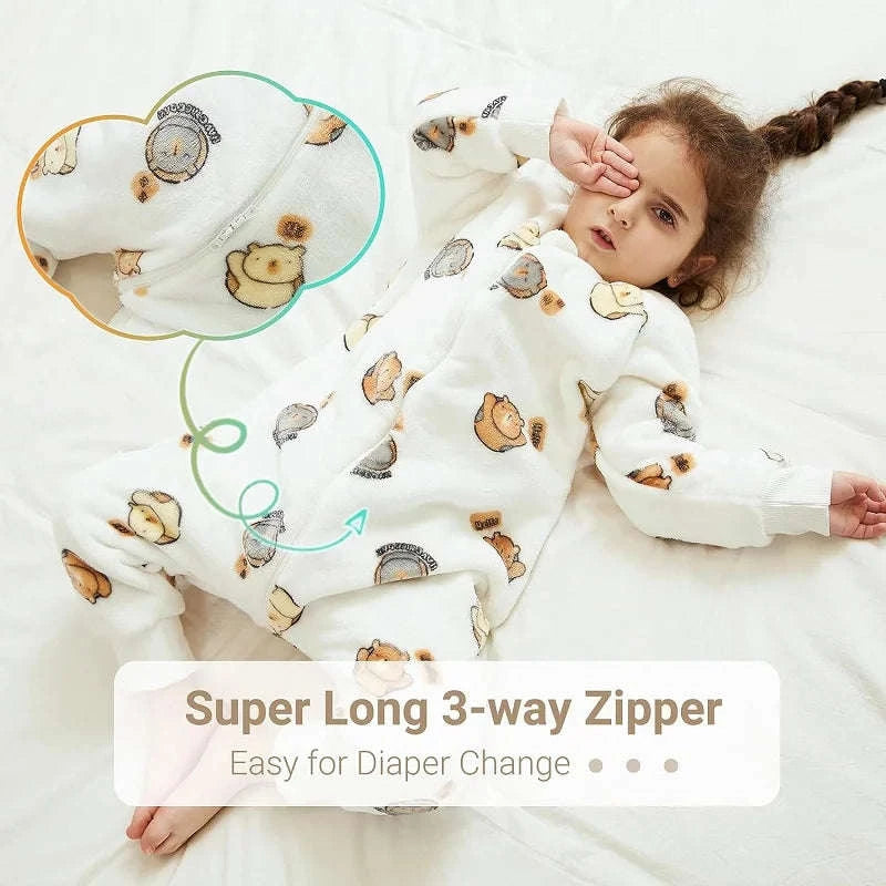 Cartoon Flannel Sleepsack Pajamas for Kids-A Cow / 6-7T
