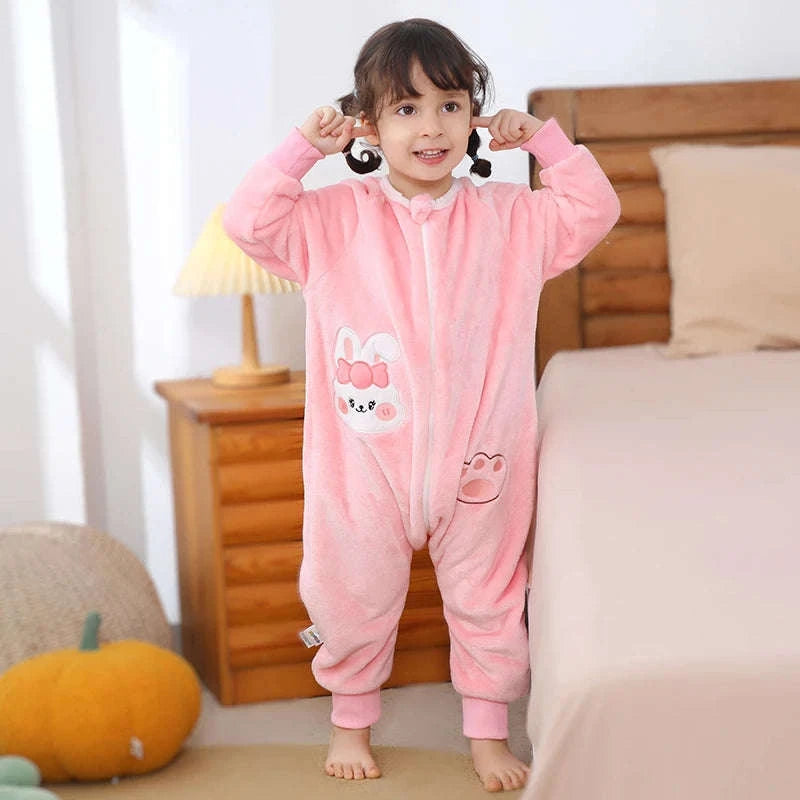 Cartoon Flannel Sleepsack Pajamas for Kids-A Cow / 6-7T