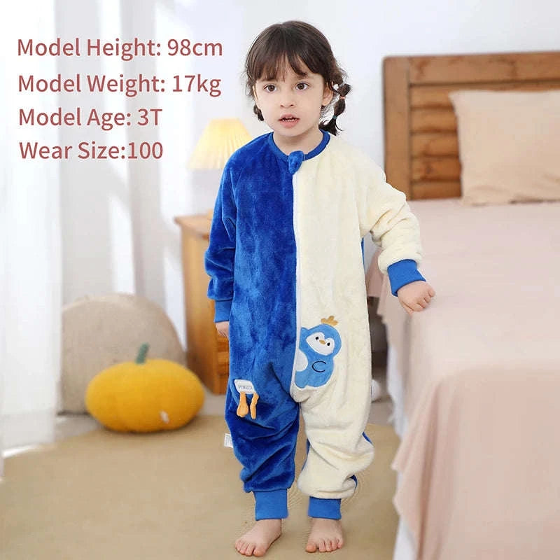Cartoon Flannel Sleepsack Pajamas for Kids-A Cow / 6-7T
