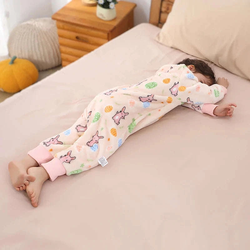 Cartoon Flannel Sleepsack Pajamas for Kids-A Cow / 6-7T