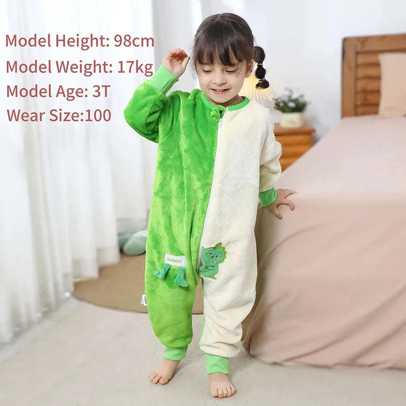 Cartoon Flannel Sleepsack Pajamas for Kids-A Cow / 6-7T