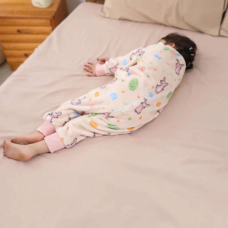 Cartoon Flannel Sleepsack Pajamas for Kids-A Cow / 6-7T