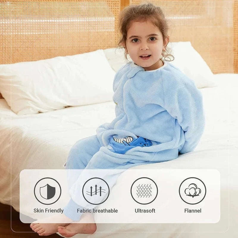 Cartoon Flannel Sleepsack Pajamas for Kids-A Cow / 6-7T