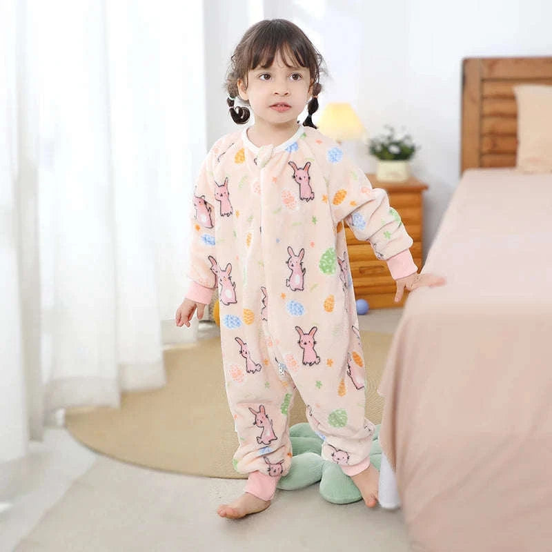 Cartoon Flannel Sleepsack Pajamas for Kids-A Cow / 6-7T