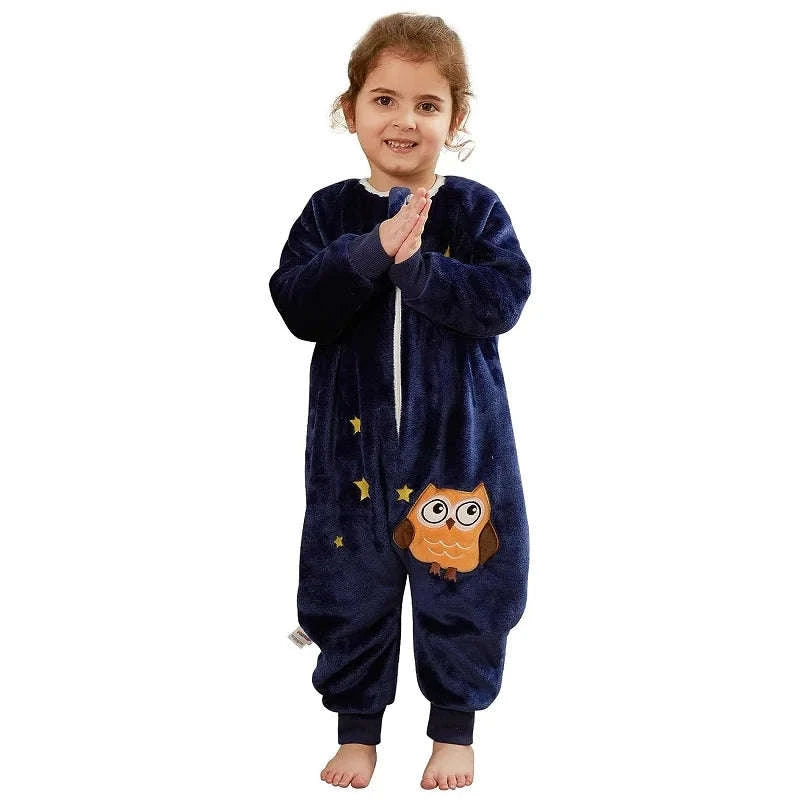 Cartoon Flannel Sleepsack Pajamas for Kids-A Cow / 6-7T