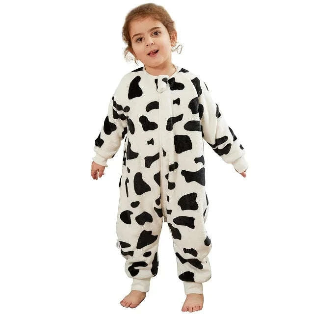 Cartoon Flannel Sleepsack Pajamas for Kids-A Cow / 6-7T