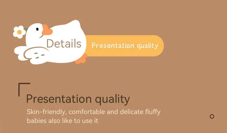 Cartoon Goose Hand Towel – Soft, Absorbent Hanging Towel for Home-WHITE