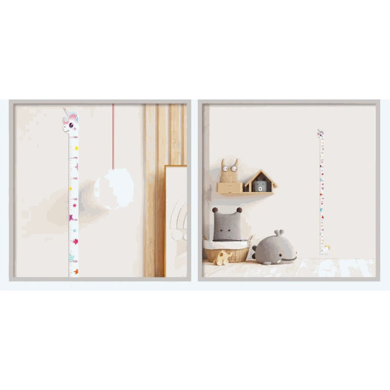 Cartoon Height Wall Sticker Ruler-Unicorn