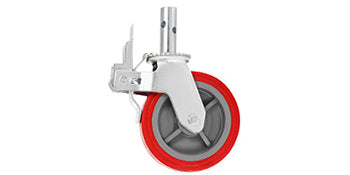 8" Polyurethane Swivel Caster Wheels Set of 4 with Brakes 3200 lb