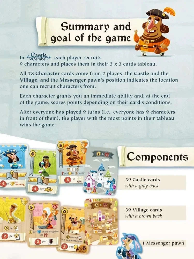 Castle Combo Board Game — 2–5 Player Strategy Party Game-Castle Combo