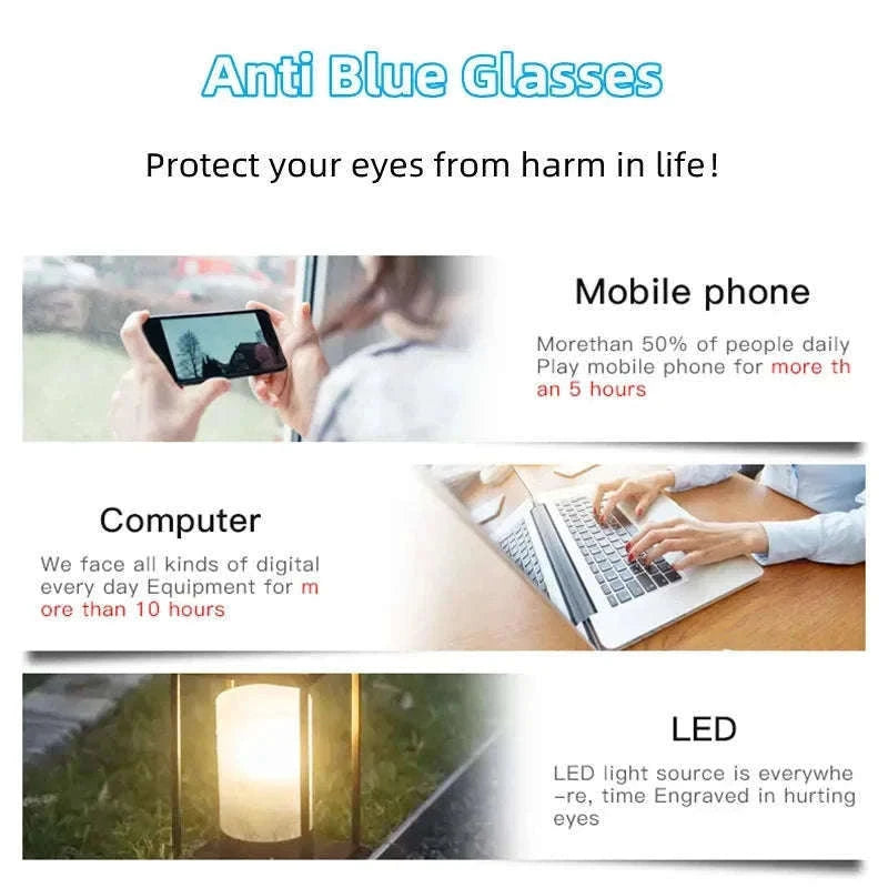Cat Eye Myopia Glasses with Photochromic and Blue Light Protection-PHOTO Colorful / Myopia-375