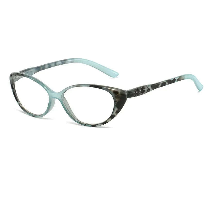 Cat Eye Myopia Glasses with Photochromic and Blue Light Protection-PHOTO Colorful / Myopia-375