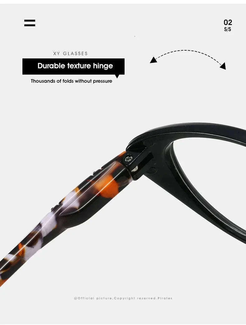 Cat Eye Myopia Glasses with Photochromic and Blue Light Protection-PHOTO Colorful / Myopia-375