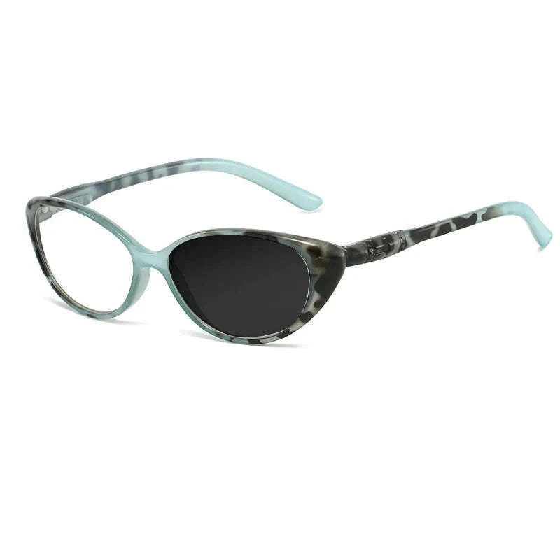 Cat Eye Myopia Glasses with Photochromic and Blue Light Protection-PHOTO Colorful / Myopia-375
