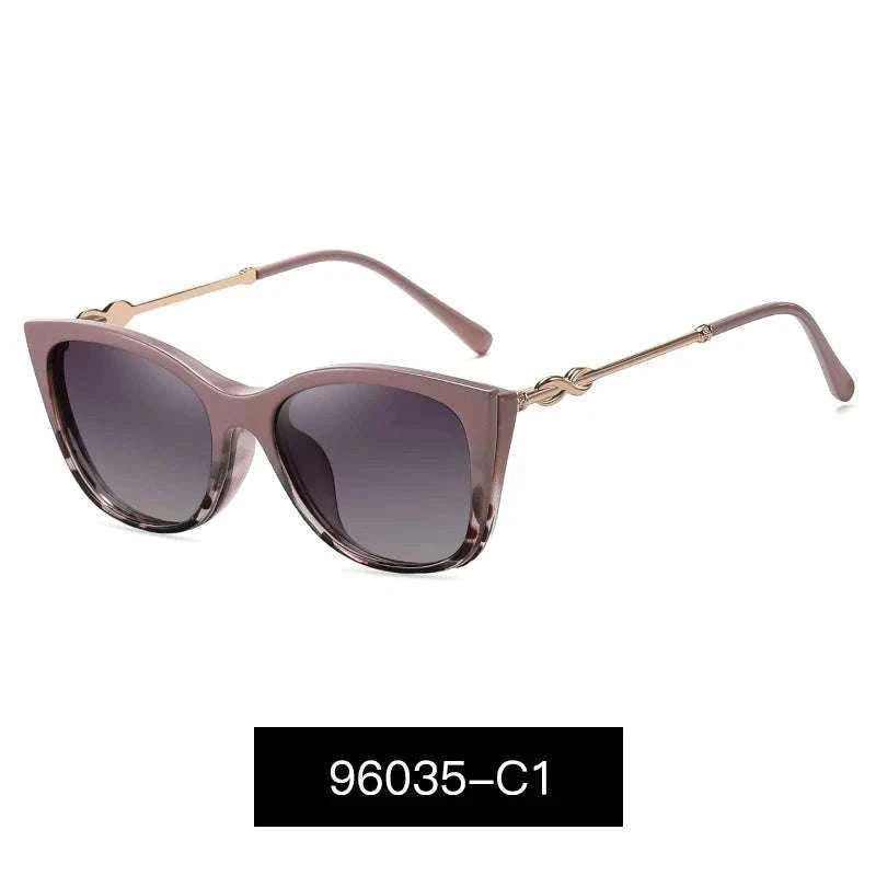 Cat-Eye Prescription Glasses with Magnetic Clip-On Sunglasses-C6 / Progressive / 1.56|Anti Blue Ray