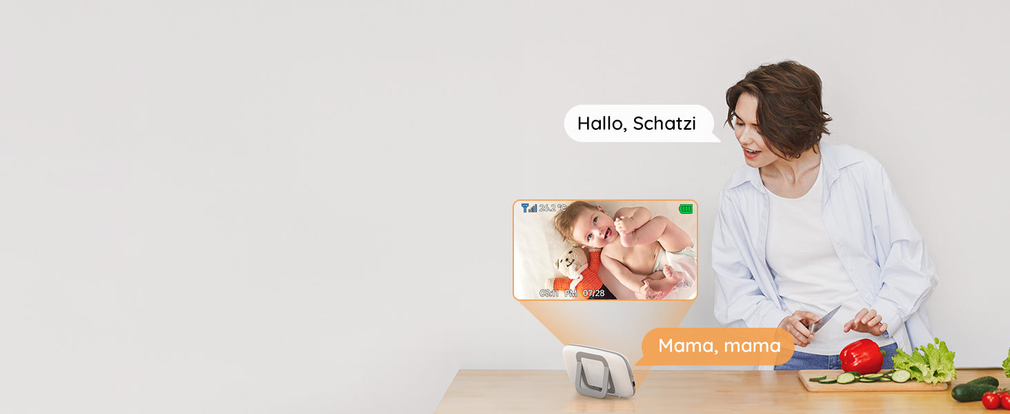 BOIFUN 3.2" Wireless Baby Monitor with Camera, VOX, Night Vision